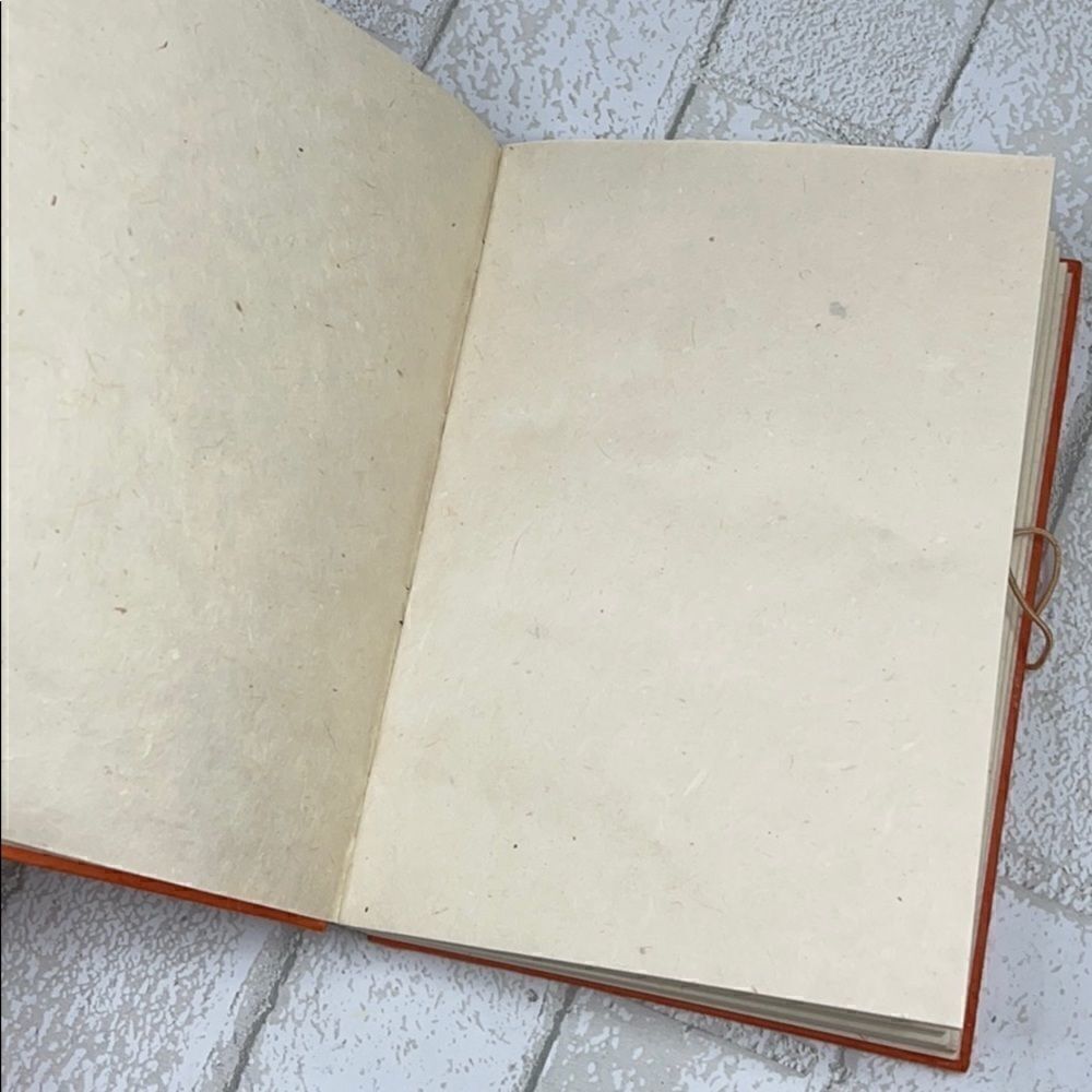 Papyrus Handmade Orange Unlined Notebook - Picture 5 of 6